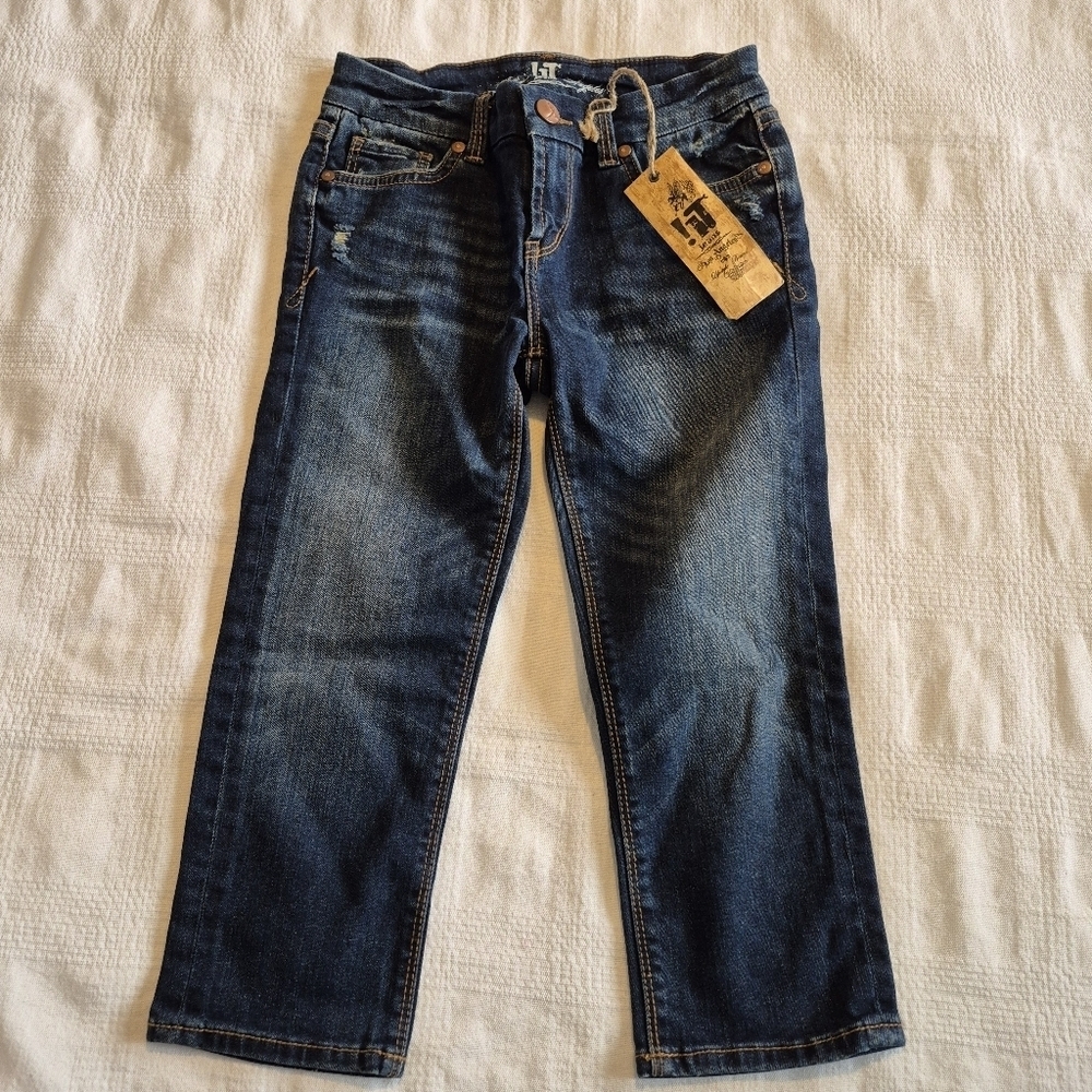 iT Jeans Los Angeles girls size 10 cropped jeans dark wash NWT